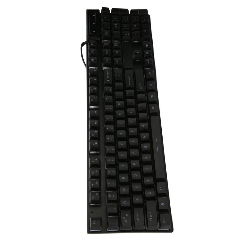 Gaming Keyboard Wired 104 Keys Ergonomic Backlight USB Keyboard for for Home Office Laptop Work GamingBlack