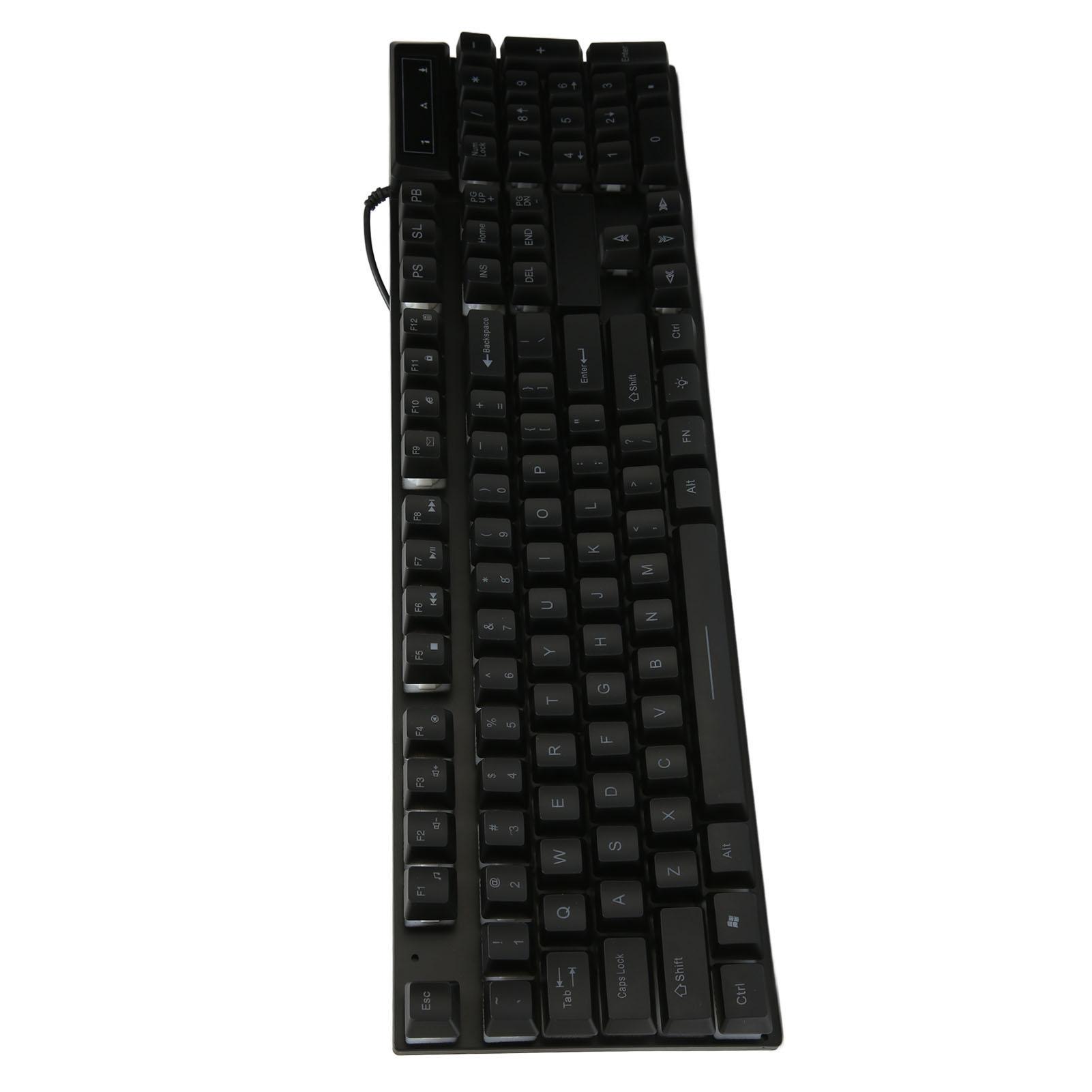

Gaming Keyboard Wired 104 Keys Ergonomic Backlight USB Keyboard for for Laptop Work Gaming