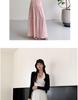 2026 New Style Women's Pink French Cake Skirt with Elastic Waistband - Spring/Summer Loose Slimming Half Skirt