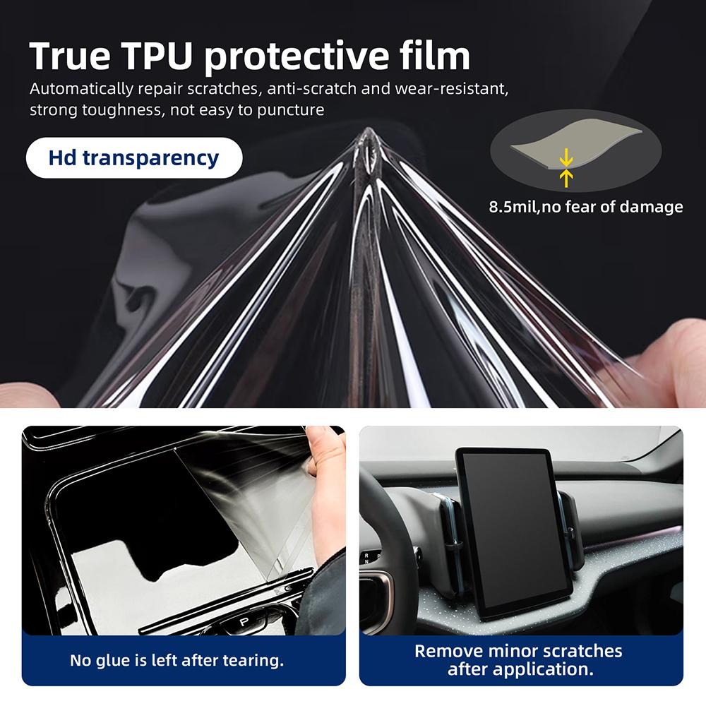 TPU Protective Film for Peugeot 208 2020-2025 Interior Panel Anti-Scratch Self-Healing