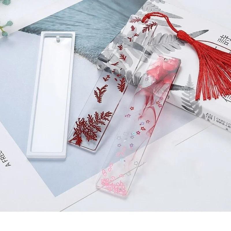 Rectangle Silicone Bookmark Resin Mold DIY Bookmark Mold Making Epoxy Resin Jewelry DIY Craft Silicone Transparent Mold LS