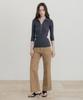 SSIN AND LEE (W) Lounge Half Knit Polo Shirt Charcoal