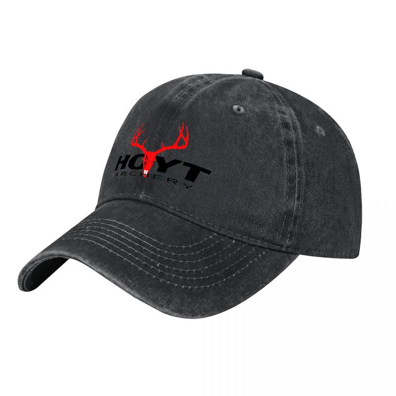BERRETTO DA BASEBALL IN COTONE LAVATO CON LOGO HOYT ARCHERY Unisex PER ESTERNO CACCIA PESCA SPORT ALL'APERTO STILE CASUAL VESTIBILITÀ REGOLABILE DESIGN UNISEX