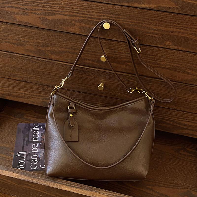 

Super soft large-capacity bag women s new commuter underarm shoulder bag tote bag versatile messenger bag темно-коричневого