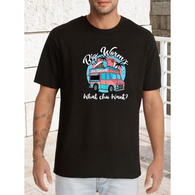 European Sizes Ice Cream Car Men's Short Sleeve T-shirt Summer T-shirt Top