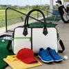PU Duffle Bag   Pattern Travel Sports Bag with Shoe Compartment Detachable Strap for Outdoor Fitness Workout