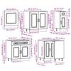 11 Piece Kitchen Cabinet Set Kalmar Concrete Grey Wood Based Material