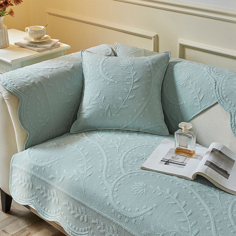 

All Year Round Neutral Pure Cotton Sofa Cushion French Retro Embroider Fabric Craft Covers Cotton Non Slip Sofa Cushion Cover Towel