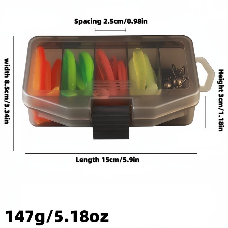33-piece Set Lead Hook And Soft Bait Set - 4 Colors T-tail Soft Bait Perfect For Catching Bass, Perch, Bream, And Carp