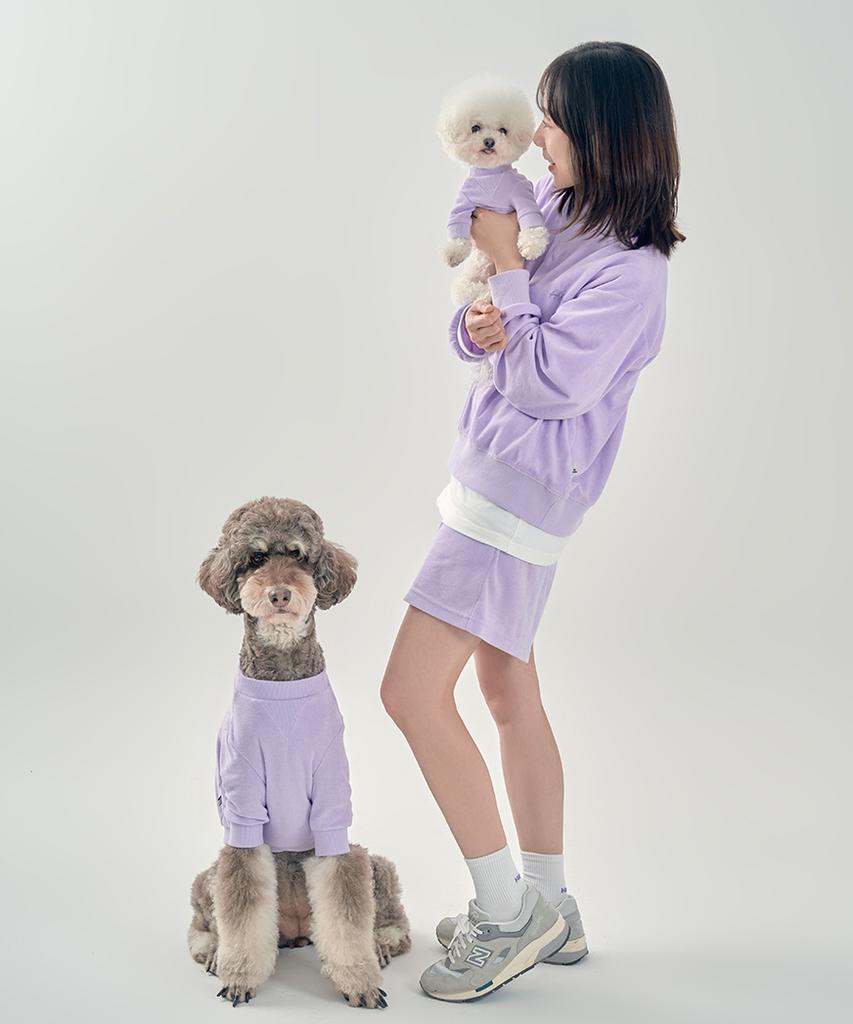Haipaibeumomeoncheu Love Me Right Terry Sweat Shorts For Pet Owners | Downy Purple