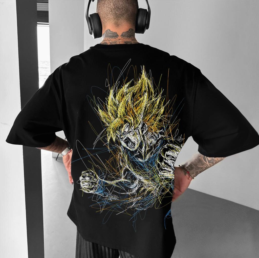 One Piece Luffy Printed Cotton Short-sleeved 2025 Korean-style Loose Breathable Sporty Round-neck T-shirt for Both Men and Women