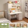 Modern Computer Desk with Bookshelf & Storage for Home, Office, Bedroom & Study Room