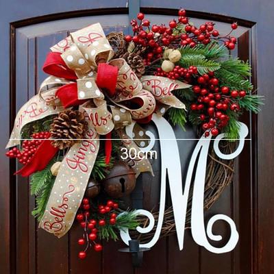 New Merry Christmas Front Door Ornament Wall Artificial Pine Garland Christmas Wreath Decorative Hanging Ornament Window Door Wr