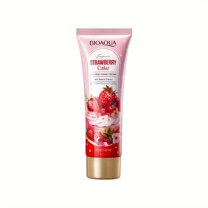 Strawberry Cake Nourishing Hand Cream Deeply Moisturizes and Nourishes The Skin. Targets Dry, Rough, Chapped Hands. Suitable for All Skin Types.