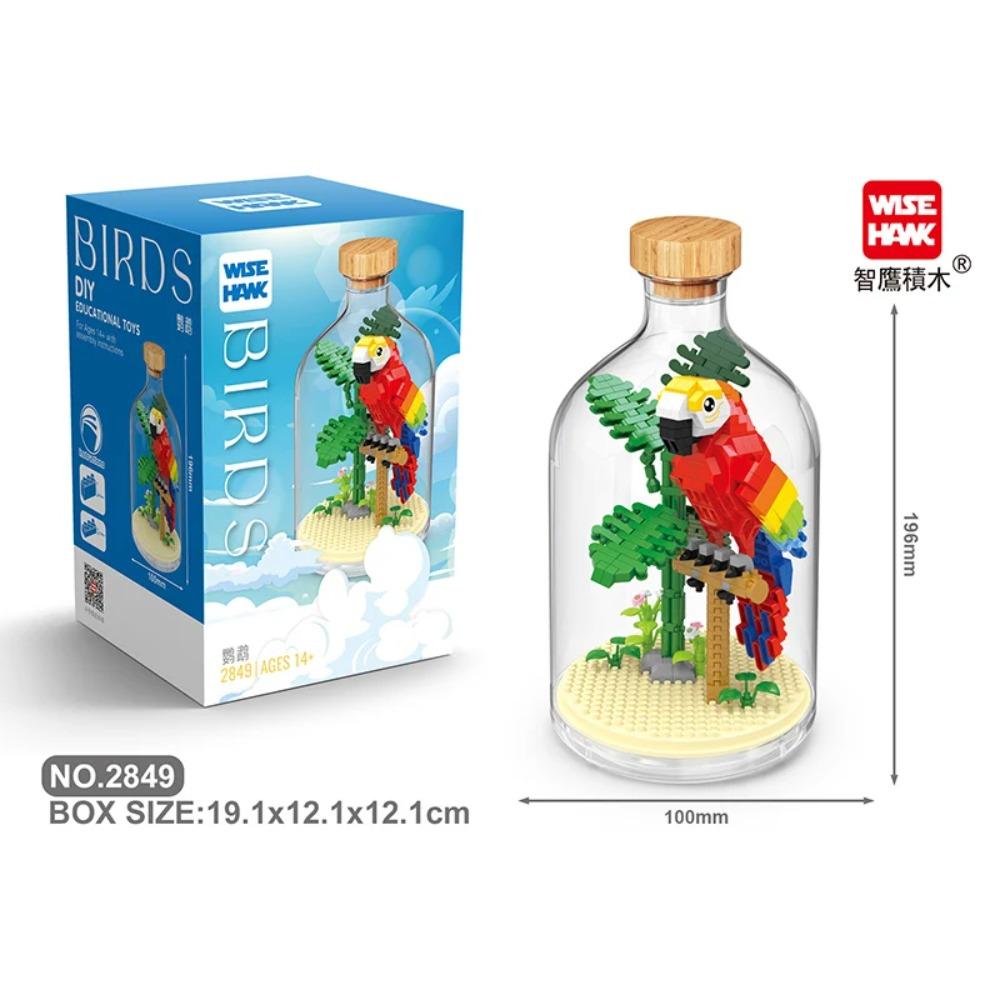 Mattoncini MOC Modello Animale Uccello Aquila Calva Pappagallo Assemblaggio Fai da Te Mattoncini Giochi Creativi Collezione Giocattoli Regali di Natale