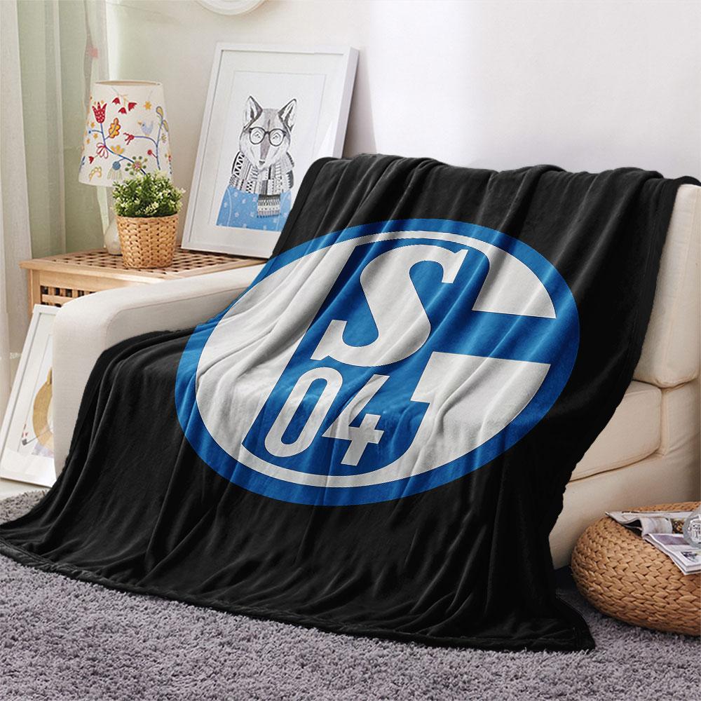 1PC FC Schalke 04 Patterned Flannel Blanket Suitable For All Seasons for Home Decor Warmth and Comfort Gifts Holiday Present