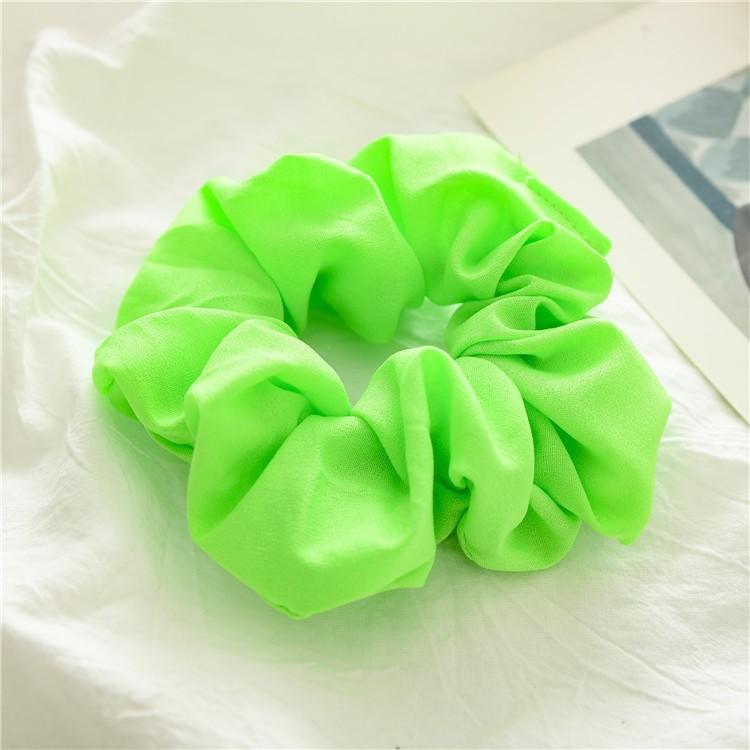 

Premium Dark Tone Scrunchies Elegant Large Hair Tie for Women Aesthetic Office Chic Fashion Hair Accessory Lemon Green