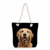Multifunctional Dog Printed Thick Rope Shoulder Beach Bag Casual Large Capacity Handbag 7621 KTB