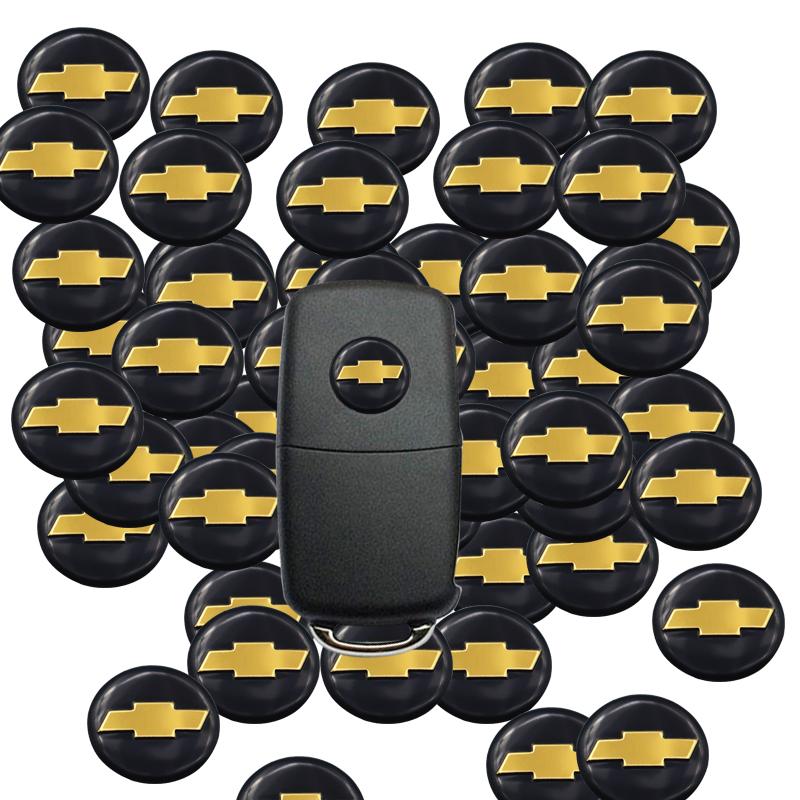 50pcs 100pcs Chevrolet Hot sale 14mm 3D Aluminum Car Logo Key Fob Decoration Emblem Auto Key Badge Sticker Accessories