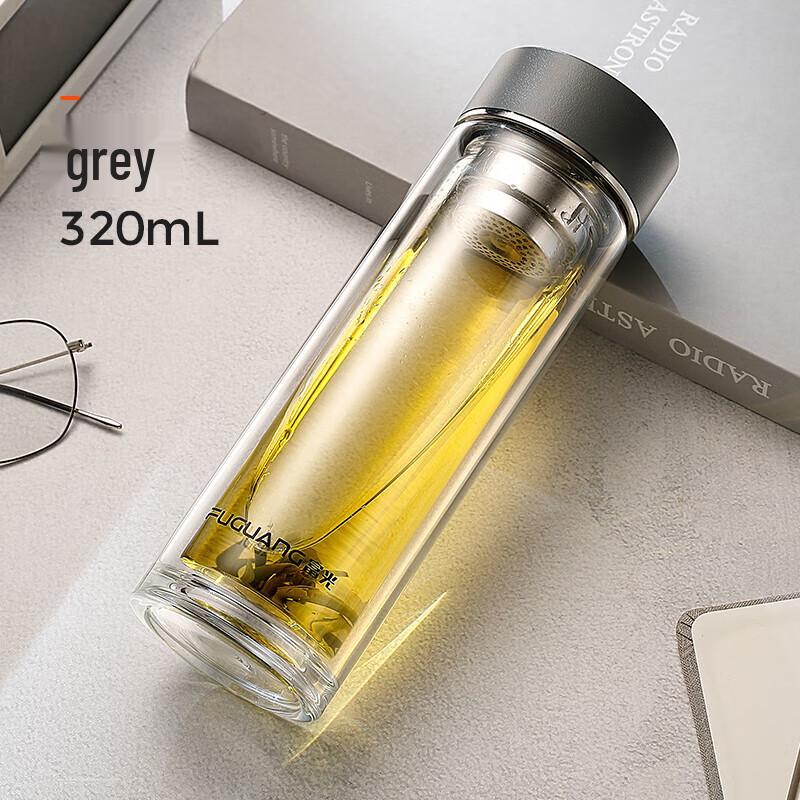 Fuguang Double Wall Glass Tea Infuser Cup