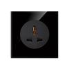 2022 New Black Glass Panel USB Wall Socket EU, Push Wall Switch with LED Indicator Light, UK 13A Wall Socket Switches