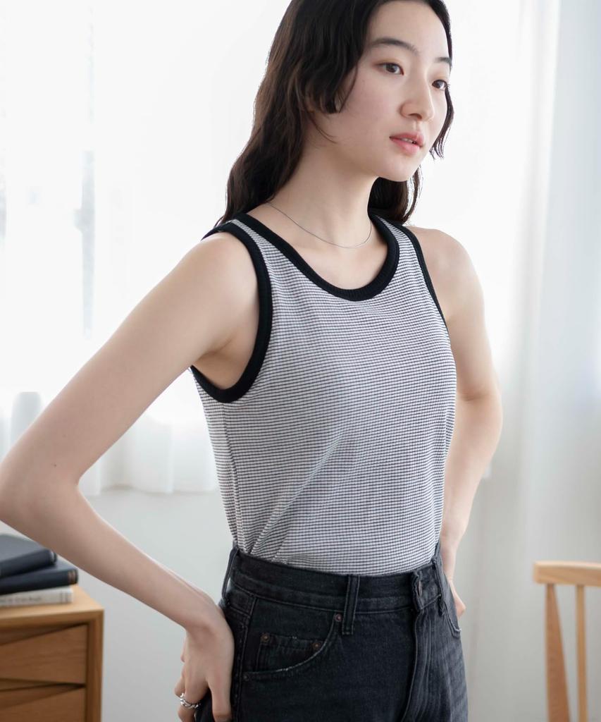 WEGO Tank Size White Short Tank Perfect for and Perfect for or As an A Everyday Gift Women's Top, S, Border, Sleeve, Top, Sleeveless, Spring, Summer,