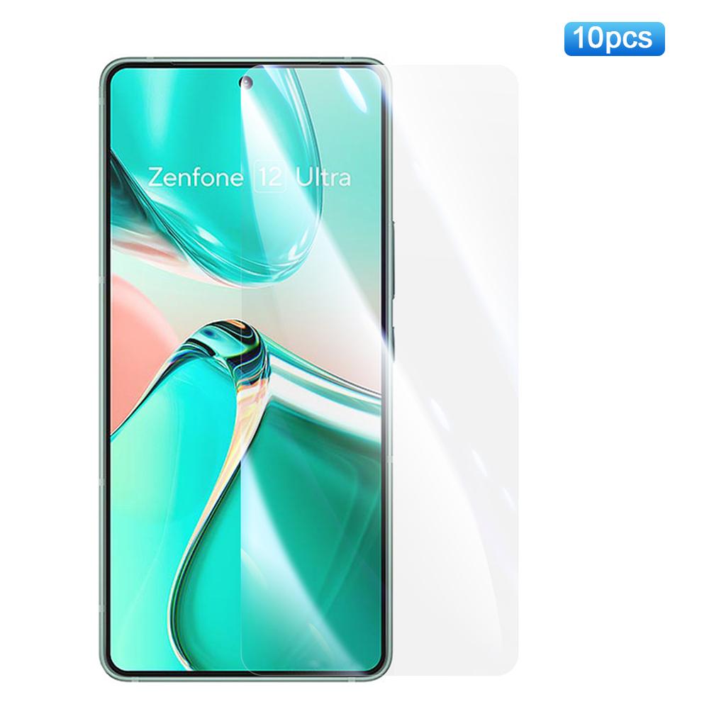 RURIHAI 10Pcs For Asus Zenfone 12 Ultra 5G High Aluminium-Silicon Glass Screen Protector AR Electroplated Crystal Clear Screen Film