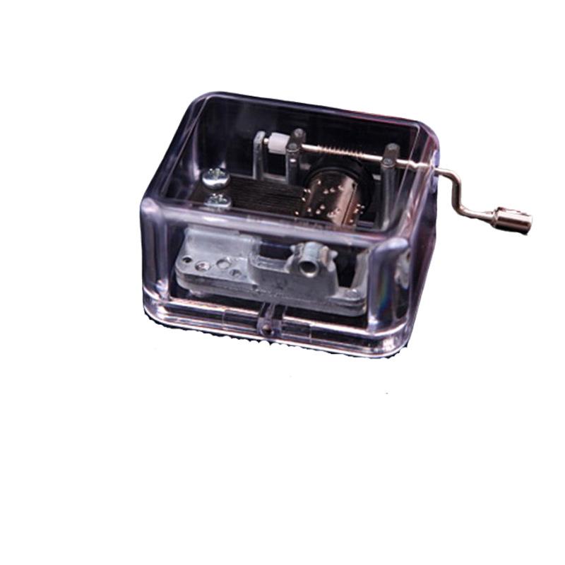 Hand-Cranked Acrylic Music Box, DIY Craft Toy, Student Creative Gift, Ornament.