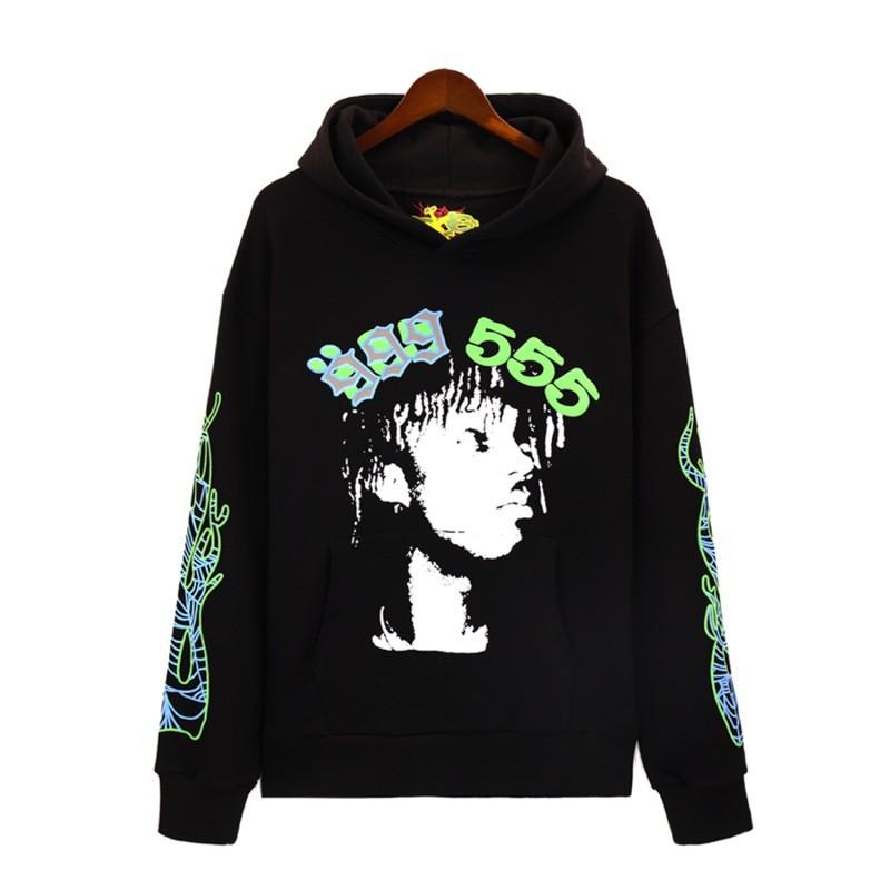 Sp5der Streetwear Hoodie With 3D Puff Print 555555 Design Unisex Oversized Cotton Pullover Youth Casual Wear