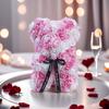 1Pc Artificial Rose Bear, Artificial Rose Flower Bear Gift For Birthday,Valentines Day, Wedding Mothers Day And Anniversary