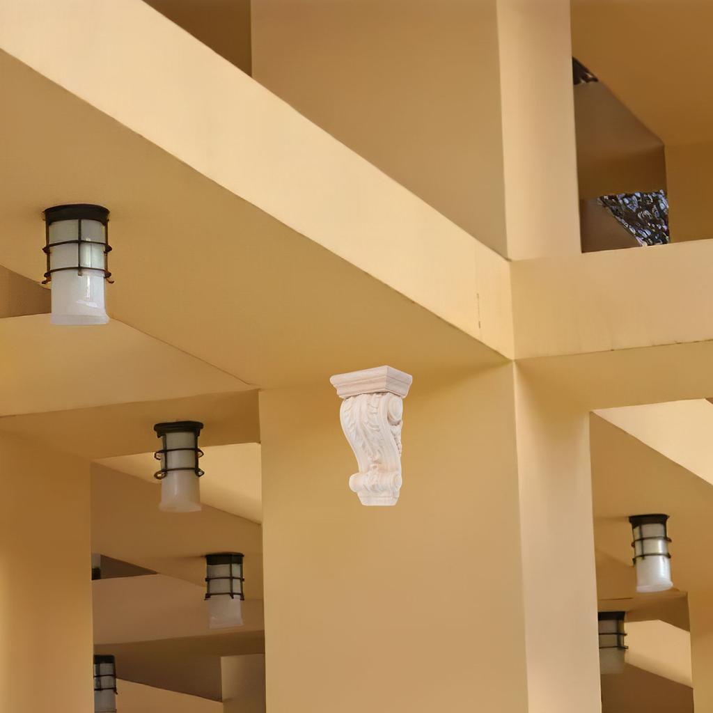 Dřevěný konzol Velký vyřezávaný Nedokončený Pro podporu pracovní desky Polička Dekorace Rustikální bytová dekorace Evropský styl Konzola