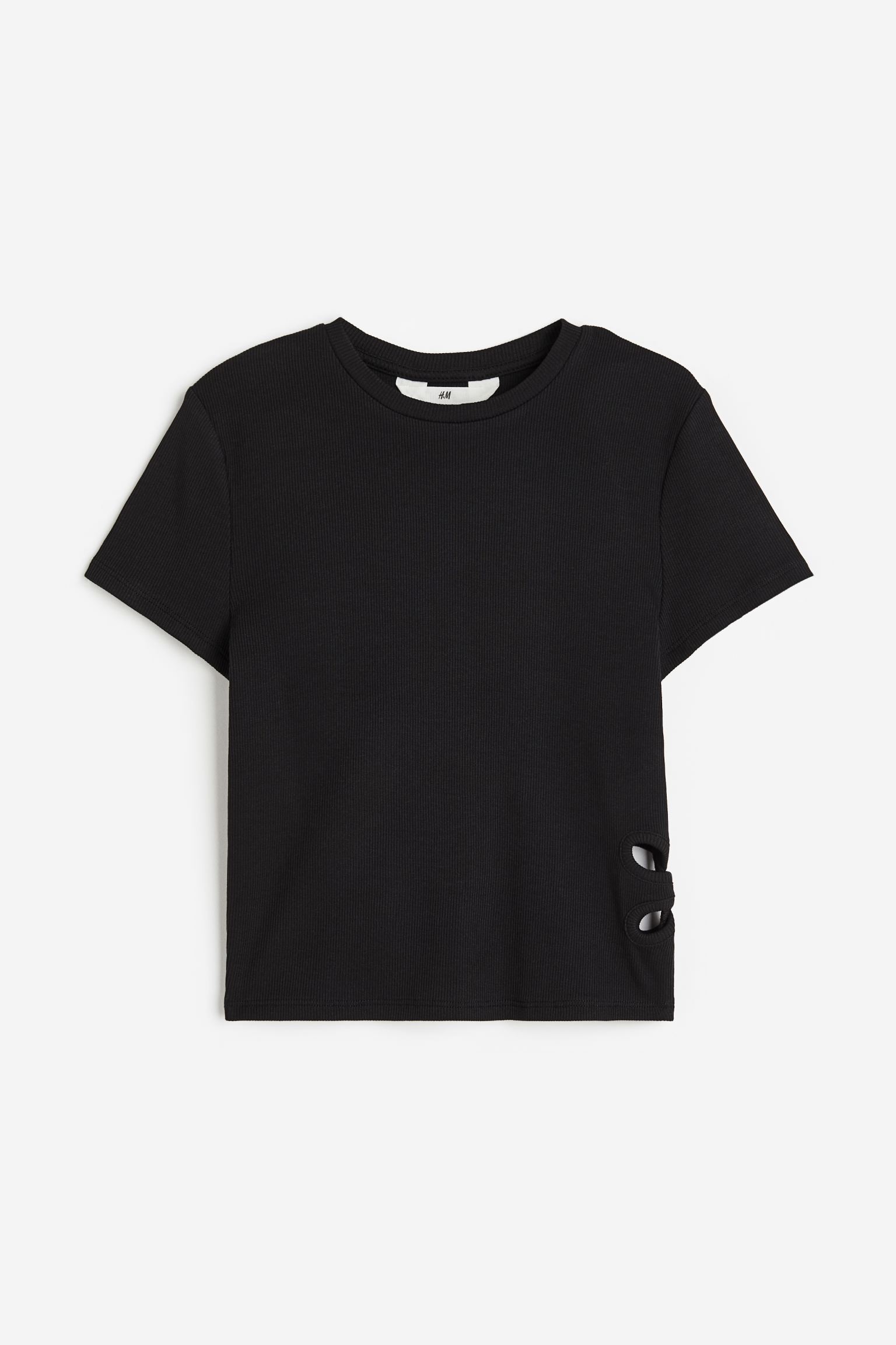 

Ribbed cut-out T-shirt