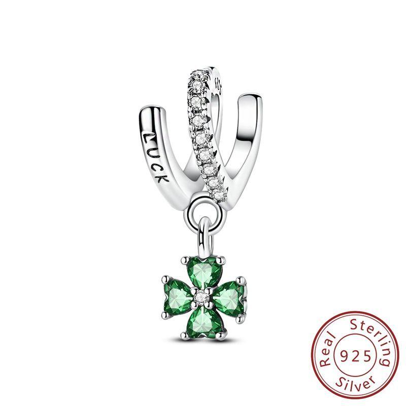 100%Stering Copper Lily Of The Valley Rose Charms Beads Butterfly Lucky Pendant Fit Original Bracelet Diy For Womenjewelry