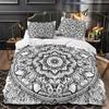 3D Digital Printing Mandala Series Quilt Cover Pillowcase Two Or Three-Piece Set Polyester Abraded