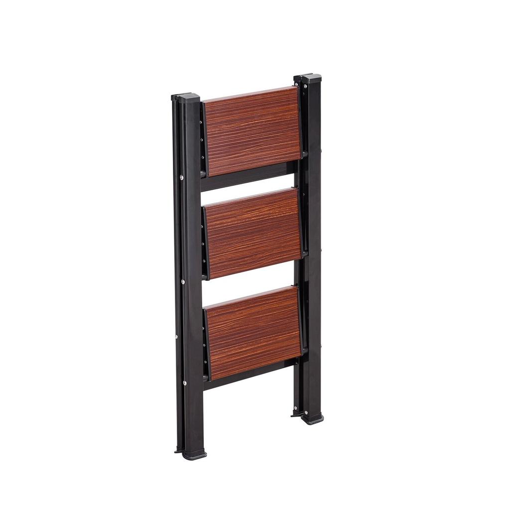 3 Step Ladder, Folding Step Stool with Wide Anti-Slip Pedal and Comfort Handgrip, Lightweight 150 kg Capacity Portable Aluminum Plant Support,