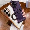 For Magsafe Plating Magnetic Phone Case For Samsung Galaxy S25 S24 S23 S22 Ultra S21 Plus S20 FE Wireless Charge Clear Cover
