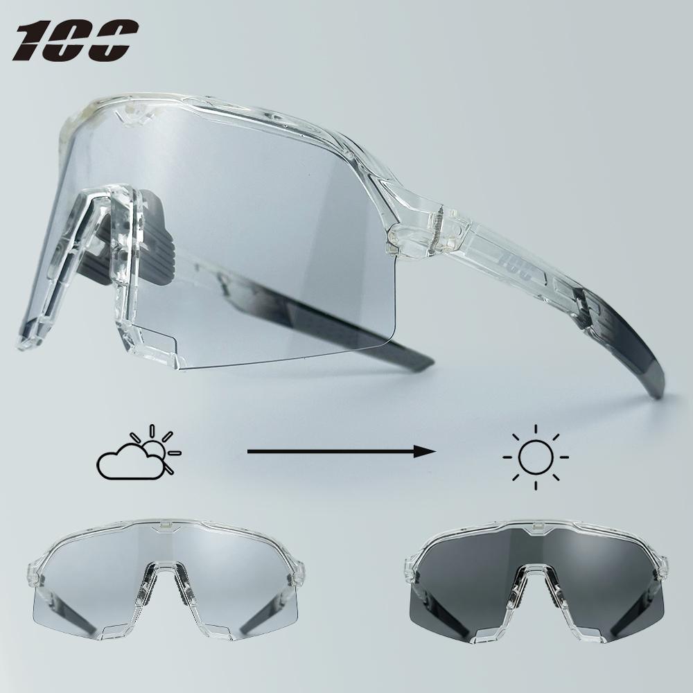 100 Photochromic Cycling Sunglasses Professional Road Bike Riding Glasses for Men Bicycle Windproof Sand Goggles Bike Eyewear
