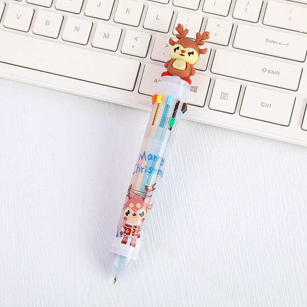 Snowman Santa Claus Office School Handwriting Oil Pen Stationery Xmas Ball Pen Christmas Ballpoint