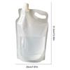 2L Transparent Water Bags Water Pouches Water Storage Bag Hiking Water Container Bucket Pouch Camping Water Pack water Bucket