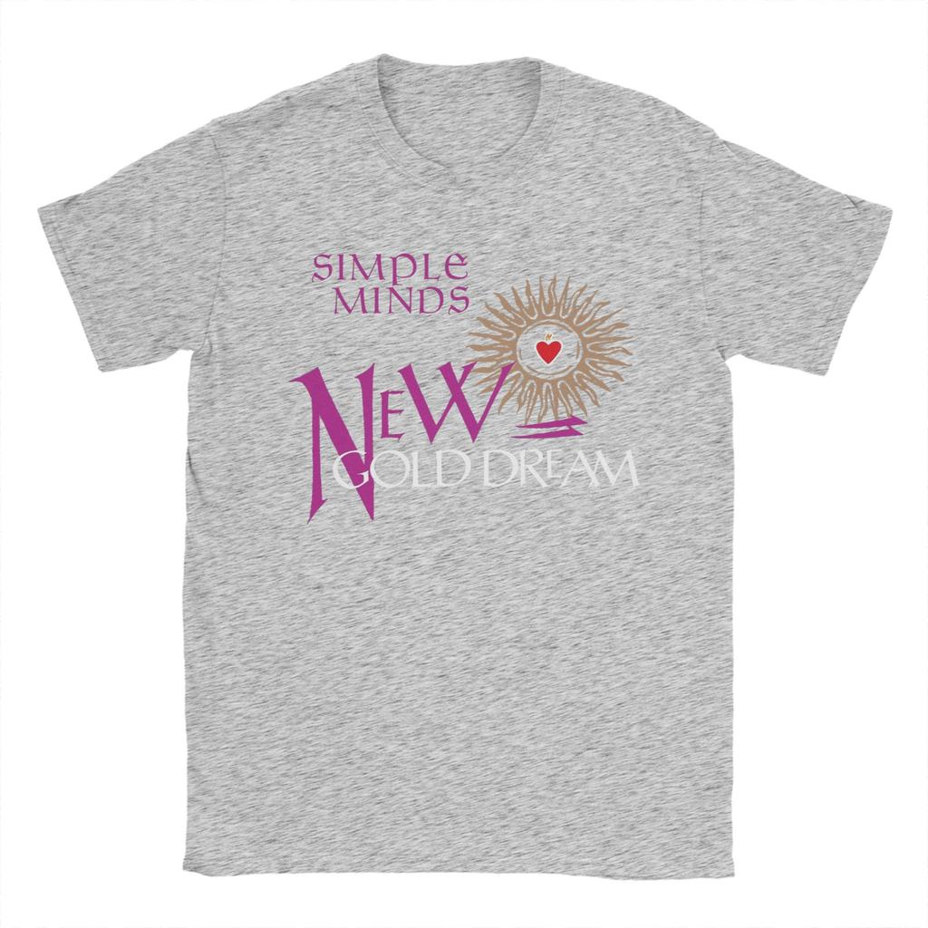 Herren T-Shirt Simple Minds New Gold Dream Geniales Baumwoll-T-Shirt Kurzarm T-Shirt Rundhalsbekleidung Geburtstagsgeschenk