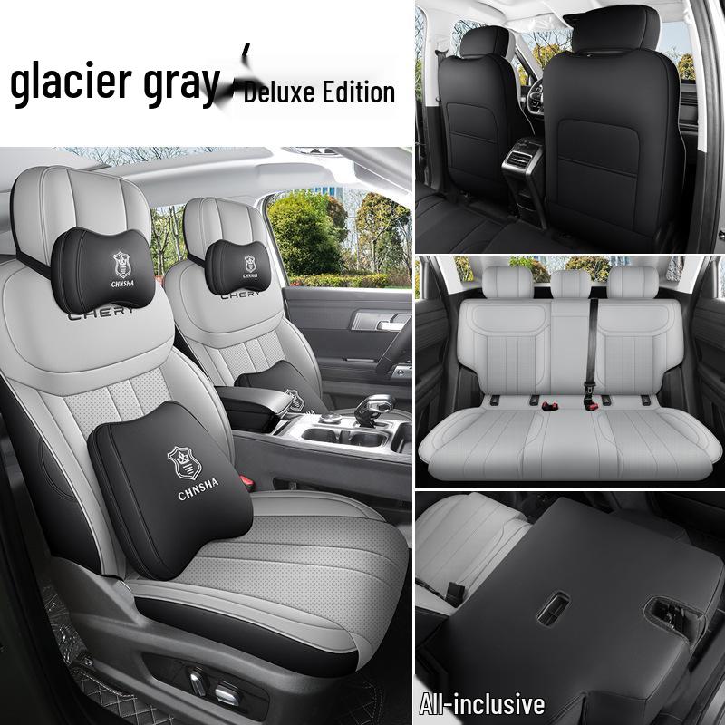 Universal Full Leather Car Seat Cushion for Explore 06 - New Model, Fits Five-Seat, All-Season Use.