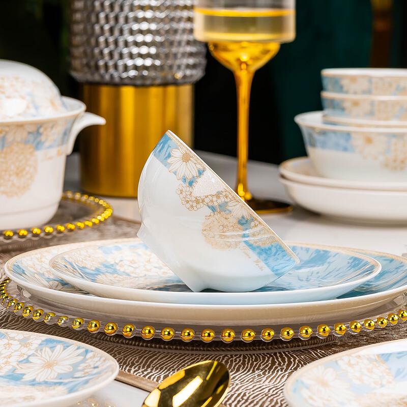 Haoya Jingdezhen 68-delars keramiskt middagsservis