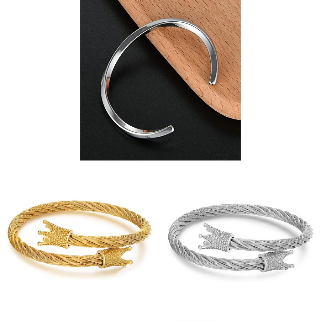 Titanium Steel Handmade Braid Bangle For Men Women Casual Accessory Suitable For Gifting