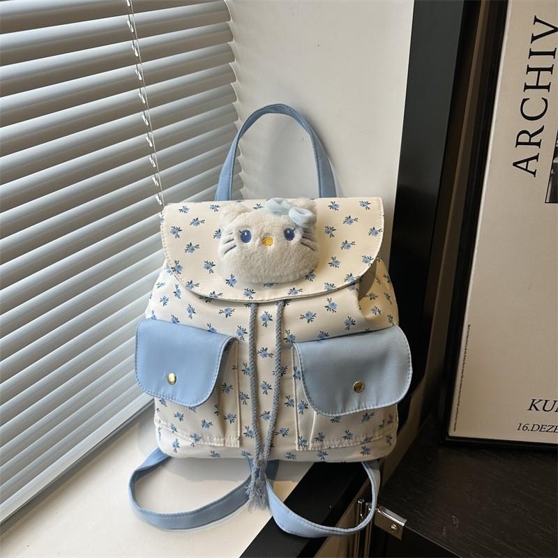 Trendy Simple Ladies Hello Kitty Floral Print Small Shoulder Bag With Special Material For Daily Use