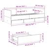Daybed with Drawers without Mattress Grey Sonoma 90 x 200 cm
