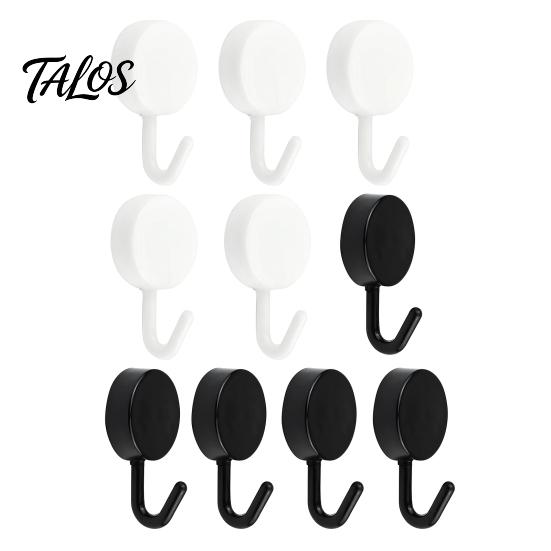 Damage Free Wall Hooks 10PCS Adhesive Hooks, Decorative Multi-colored Plastic Hangers, No Storage Organizers Drilling Required Colorful for