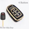 4 Button Shell Fob For Honda Accord Civic Crv Jazz Hr-V Hrv 2013 2014   Car Remote Key Cover Case Keychain Accessories