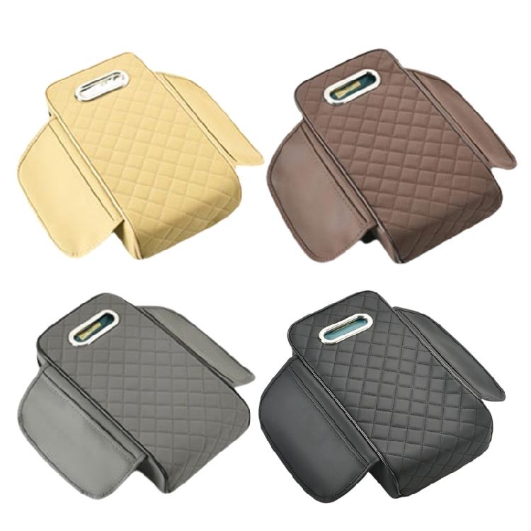 Car Armrest Cushions with Hand Storage Microfiber Leather Practical Car Armrest Pad with Integrated Tissue Dispenser