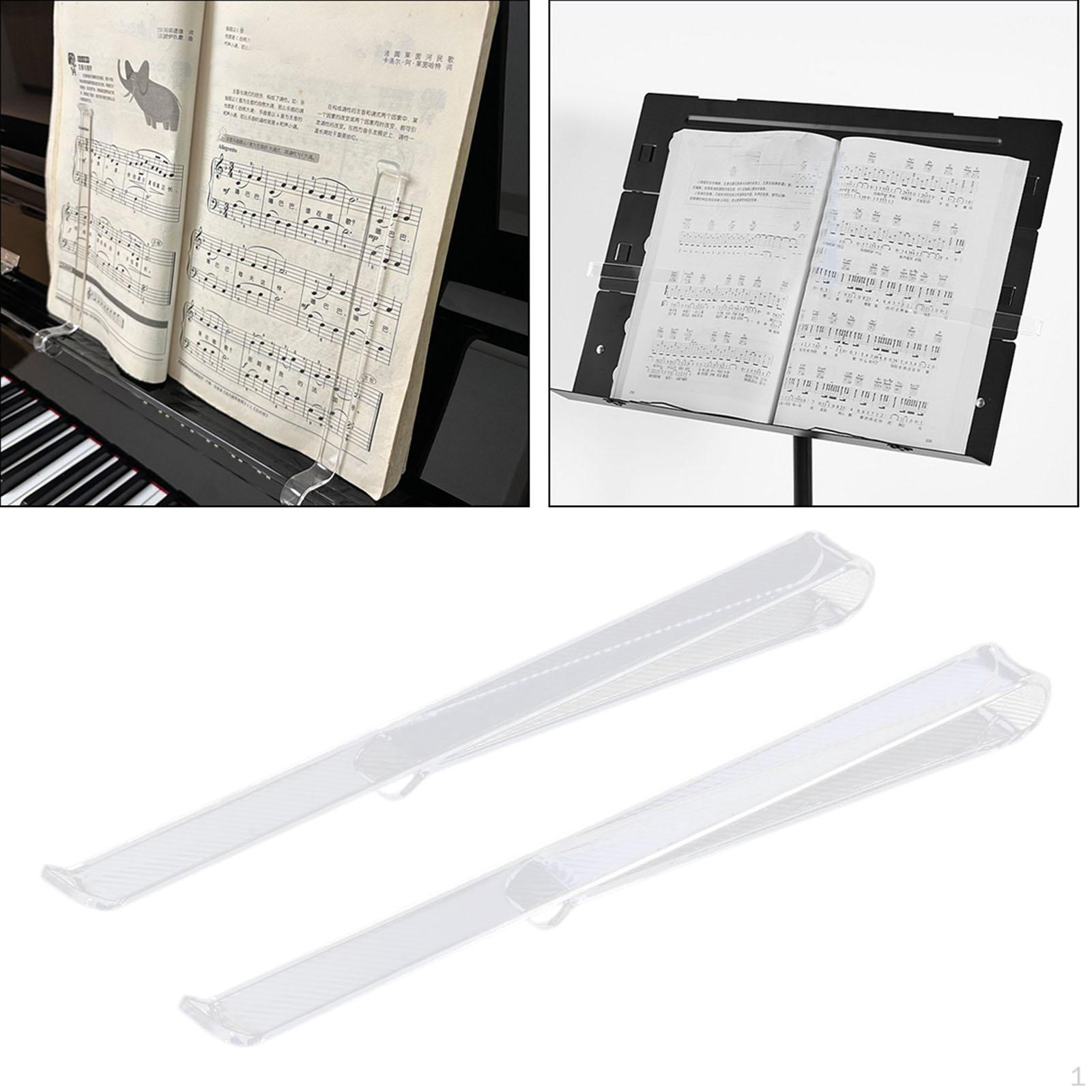 

Ремешок-клипса для нот, фиксирующая лента для фортепианных партитур, устойчивая к разрывам, гибкая акриловая фиксирующая полоса for Music Stand