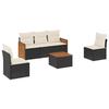 VidaXL Salon de Jardin avec Coussins 6 pcs, Canapés de Terrasse, Ensemble de Meubles de Patio, Mobilier d'Extérieur, Noir 3227533
